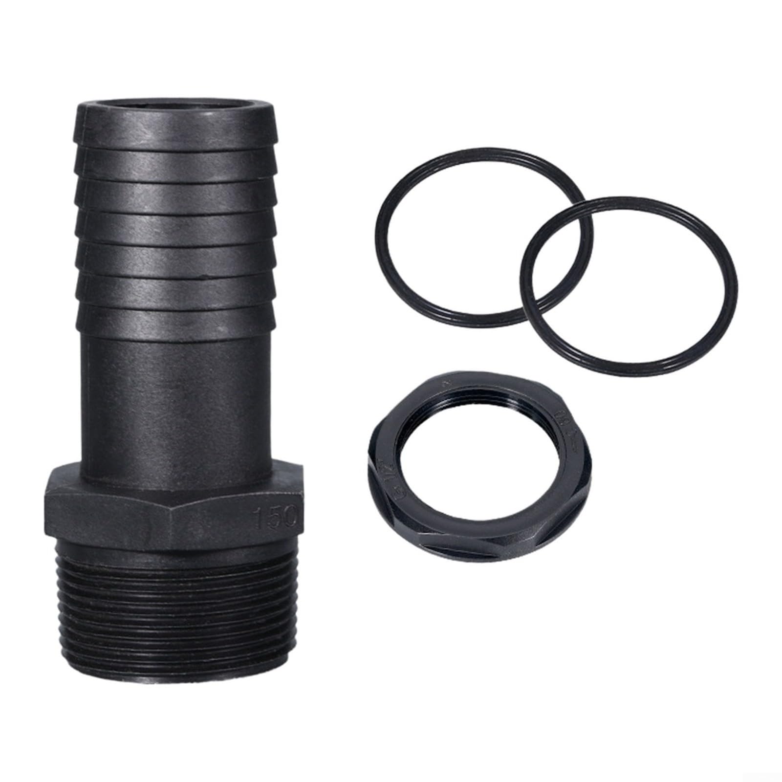 Raccord de douille NPT filetage extérieur 3,8 cm pour tuyau d'horticulture et industrie noir