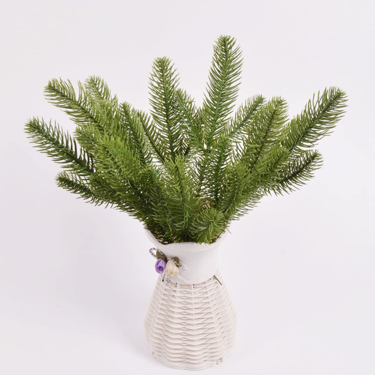 PRETYZOOM 3 Sätze Simulierte Dreizackige Kiefernnadeln Kleiner Falscher Kaktus Weihnachtliche Tischdeko Dekorative Weihnachtsgirlande Weihnachtsdekoration Rot Green Plastikblume 20 Stück * 3