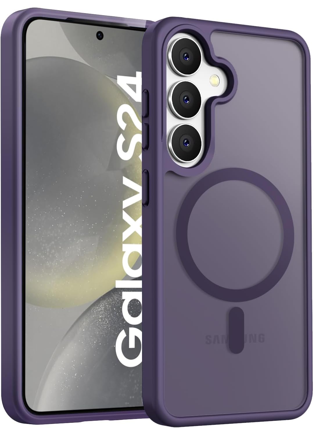 Elzzi Magnetic Magsafe Case for Samsung Galaxy A57 5G Cover, Compatible with MagSafe Translucent Matte Hard Lens Slim Shock-Resistant Protective Case, Matte Navy — Amazon image 26