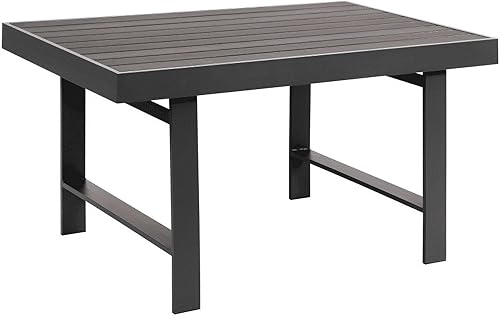 Miniatura 10 de Wisteria Lane Mesa de centro de aluminio para exteriores, mesa de centro de metal para todo tipo de clima, mesa de centro rectangular moderna