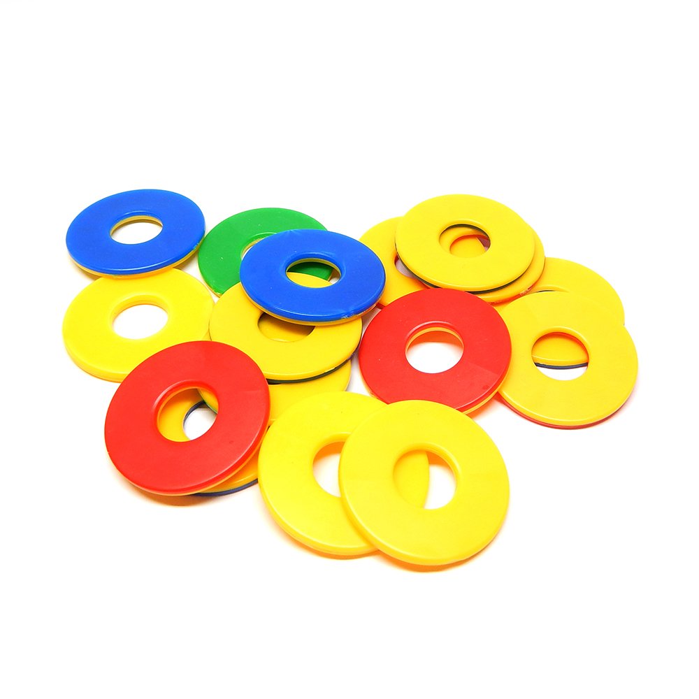 hand2mind ETA Assorted Two Color Counters with Holes, Set of 200