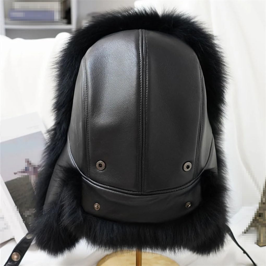 Jegsnoe Cappello Bomber da Uomo Invernale Cappello Colbacco in Pelliccia Cappello da Cacciatore Cappelli da Sci da Uomo Russo Berretti di Pelliccia in Pelle