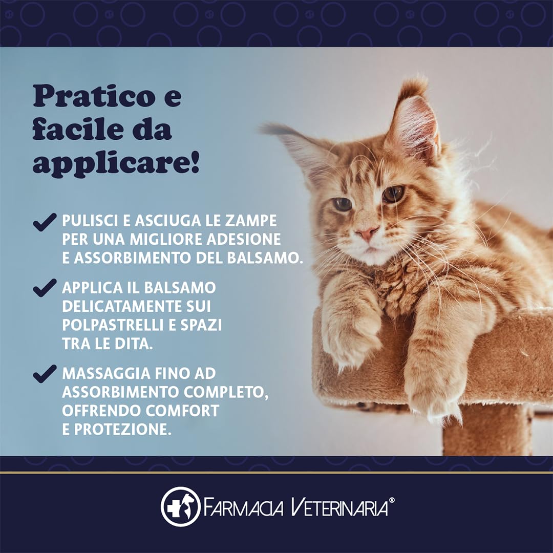 Farmacia Veterinaria Crema Polpastrelli Cane Protettiva per Il Caldo - Balsamo Zampe e Naso, Protezione da Asfalto, Neve e Secchezza, Ideale per Cani e Gatti - 50ml