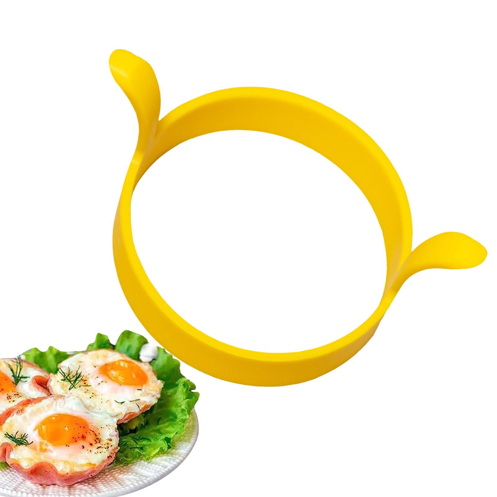 Anillo de huevo, anillo de huevo frito - Anillo de panqueques redondos | Shaper de panqueque de silicona resistente al calor antiadherente, dispositivo de cocina para cocinar casera