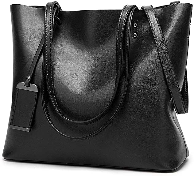 PESOMA Faux Leather Women Handbags Shoulder Hobo Bag Purse With Long Strap(Fits up to 12.9" Tablet/15.6") Purse (Square Black) (B0C85P64BX) Amazon Price History, Amazon Price Tracker