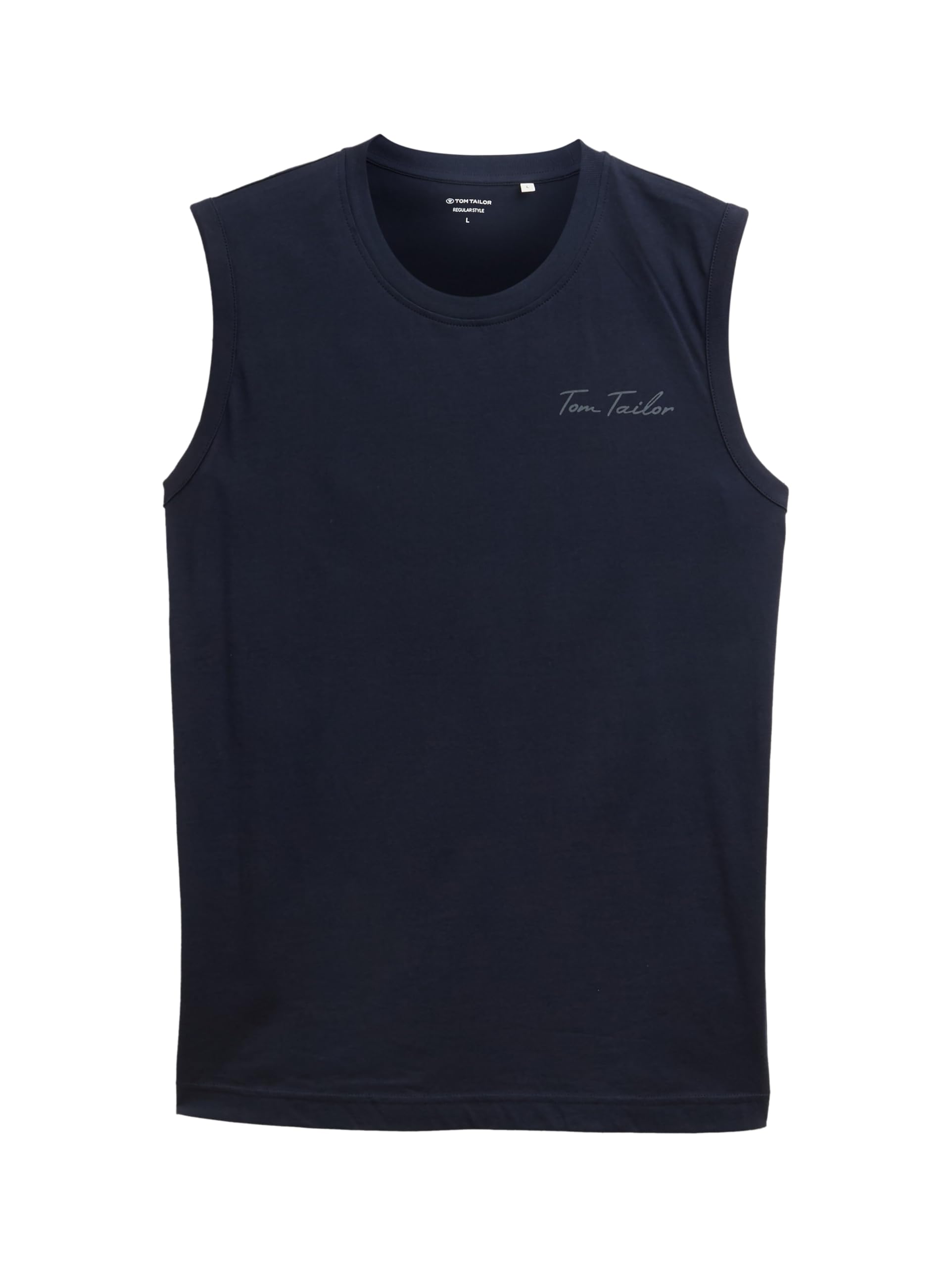 TOM TAILOR Herren Basic Tanktop mit Rundhalsausschnitt