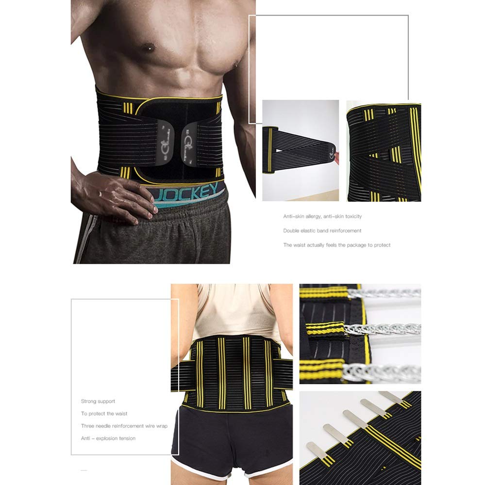 Ceinture Soutien Lombaire, pour Hommes Femmes Sport & Travail Bas du Dos Douleur Le Soulagement,Respirant Soutien Décompression (Taille : XL)