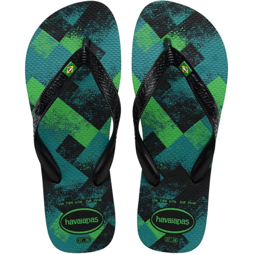 Immagine del prodotto Havaianas Brasil Fresh, Infradito Unisex - Adulto, Multicolore (Black/Black/Leaf Green), 41/42 EU