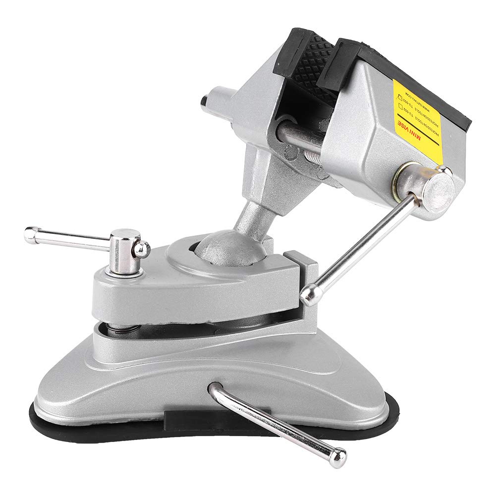 Yomiyuyr 360 Degree Rotating Clamp Vise, Aluminium Alloy Omni Directional Table Clamp with Non Slip Gaskets, 2.8in Jaw Width for Woodwork