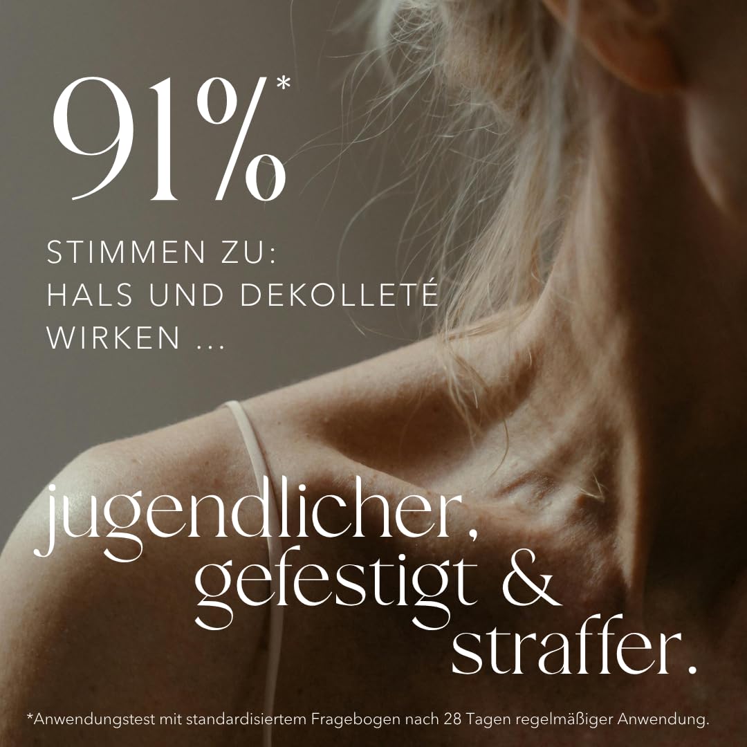 mellow NOIR Neck & Décolleté Cream 50 ml, Straffende Hals- und Dekolleté Creme mit Q10, Hyaluronsäure und COL-4-FRAG REMASTERED™, Für glattere, festere und definierte Haut