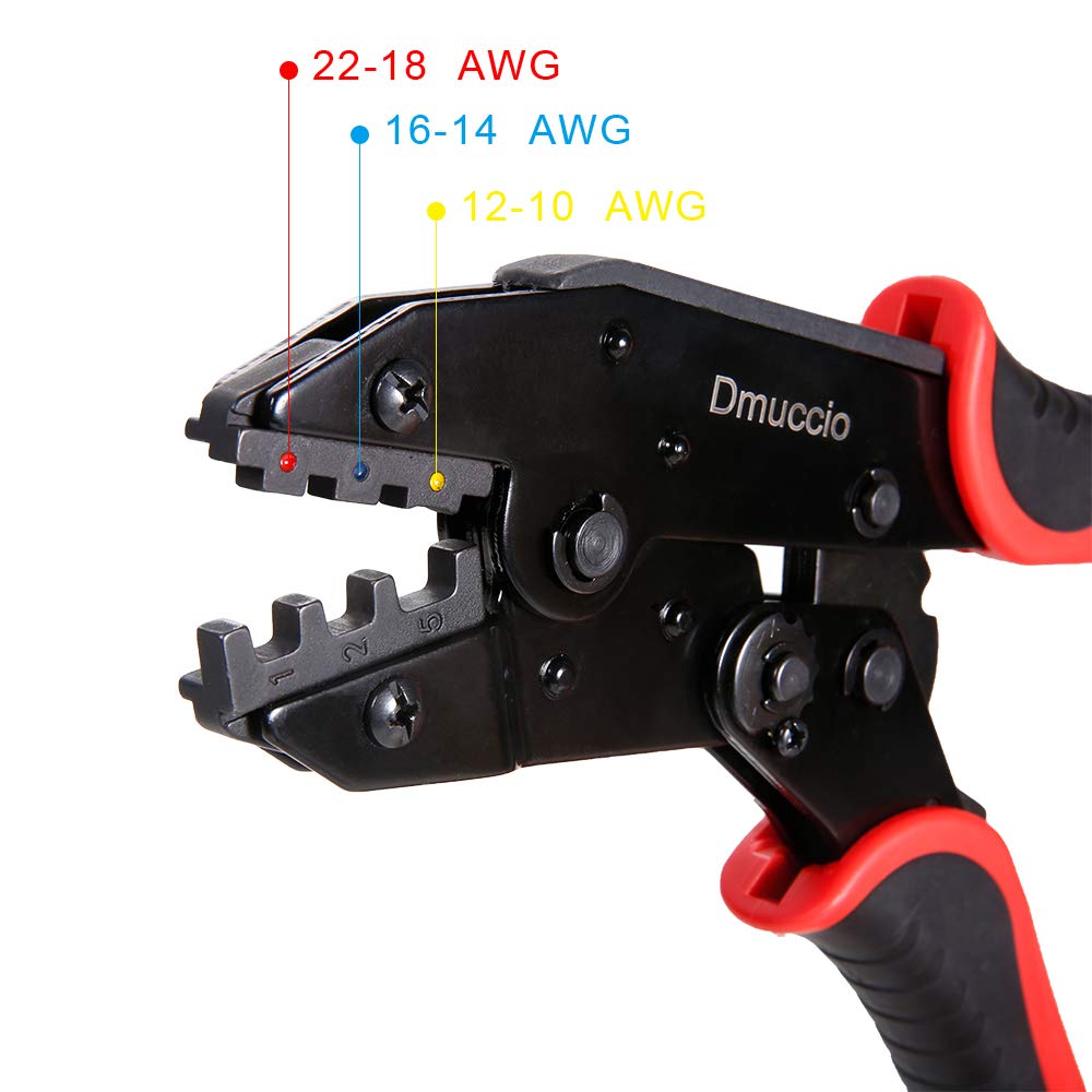 Crimping Tool For Heat Shrink Connectors,Dmuccio Racheting Wire Crimper