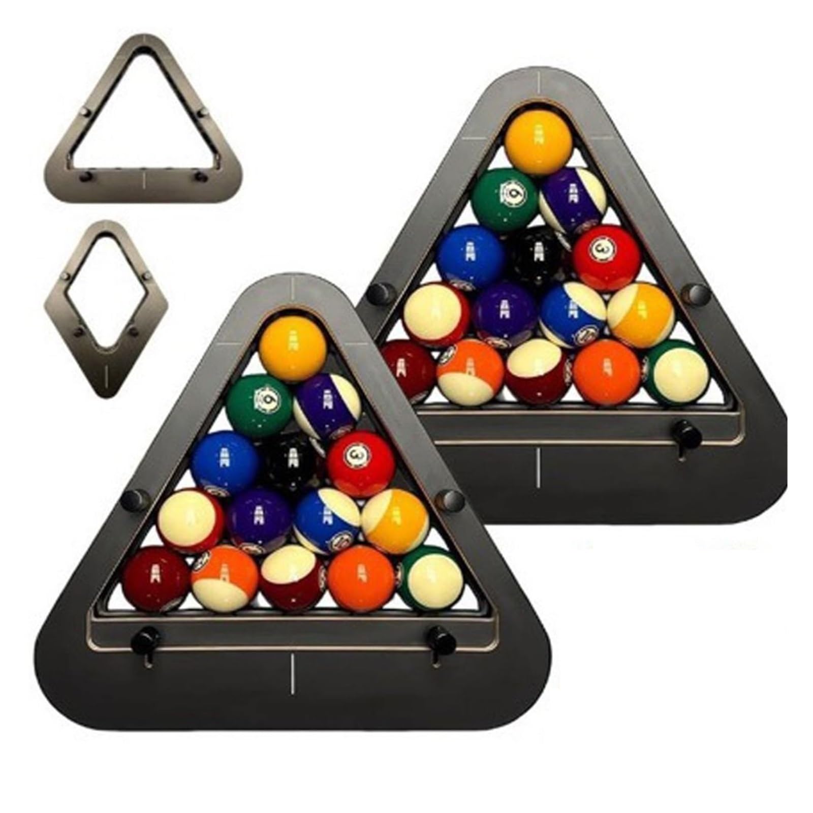 Triangolo da Biliardo Porta Biliardo da in Legno Supporto Triangolare Regolabile a 9 Palline Elimina Gli spazi Vuoti Sistema di Supporto