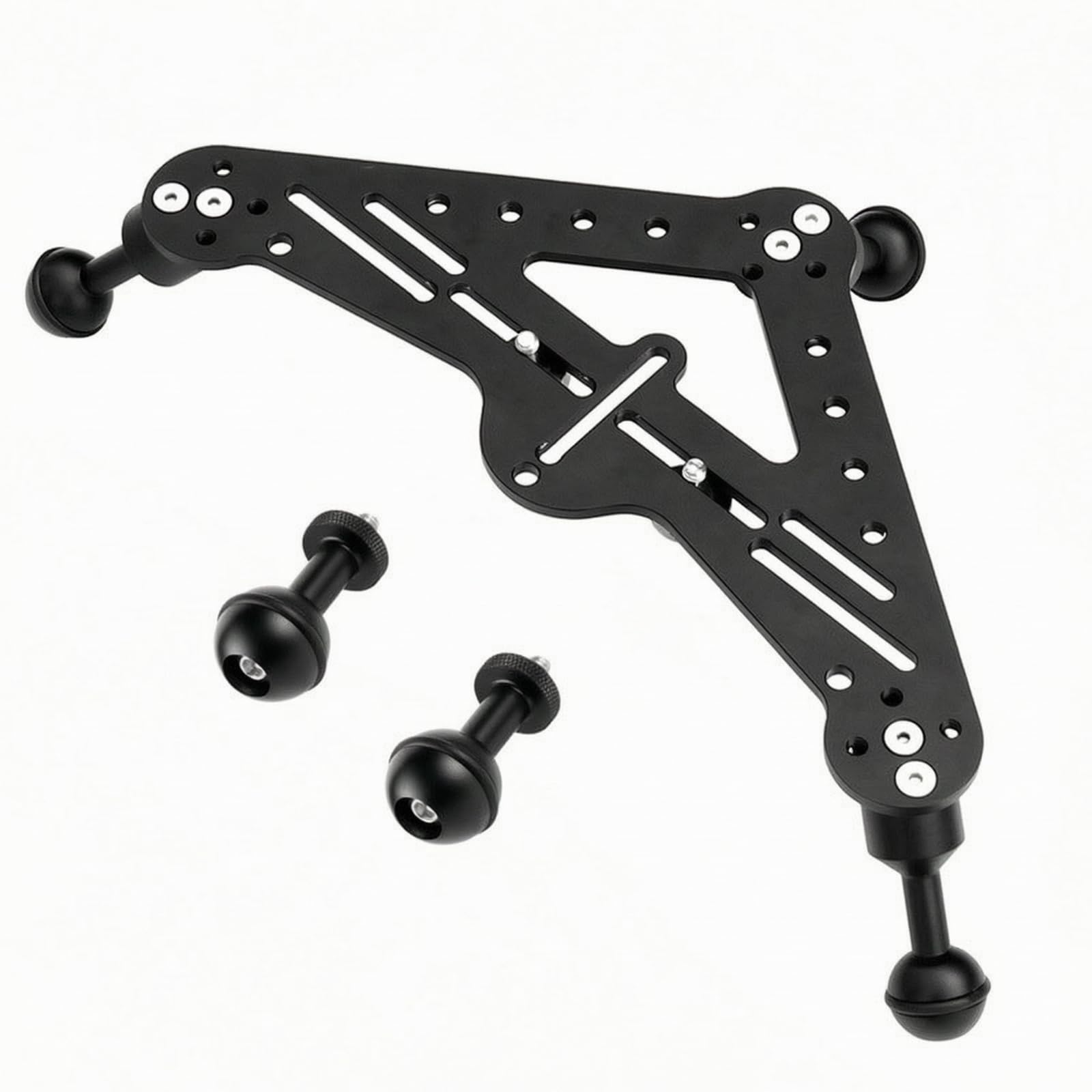 Soporte Triangular bacuático | Estabilizador Cámara para Buceo, Resistente Al sgaste, Soporte Aluminio con Rótulas Bola, Fotografía bacuática