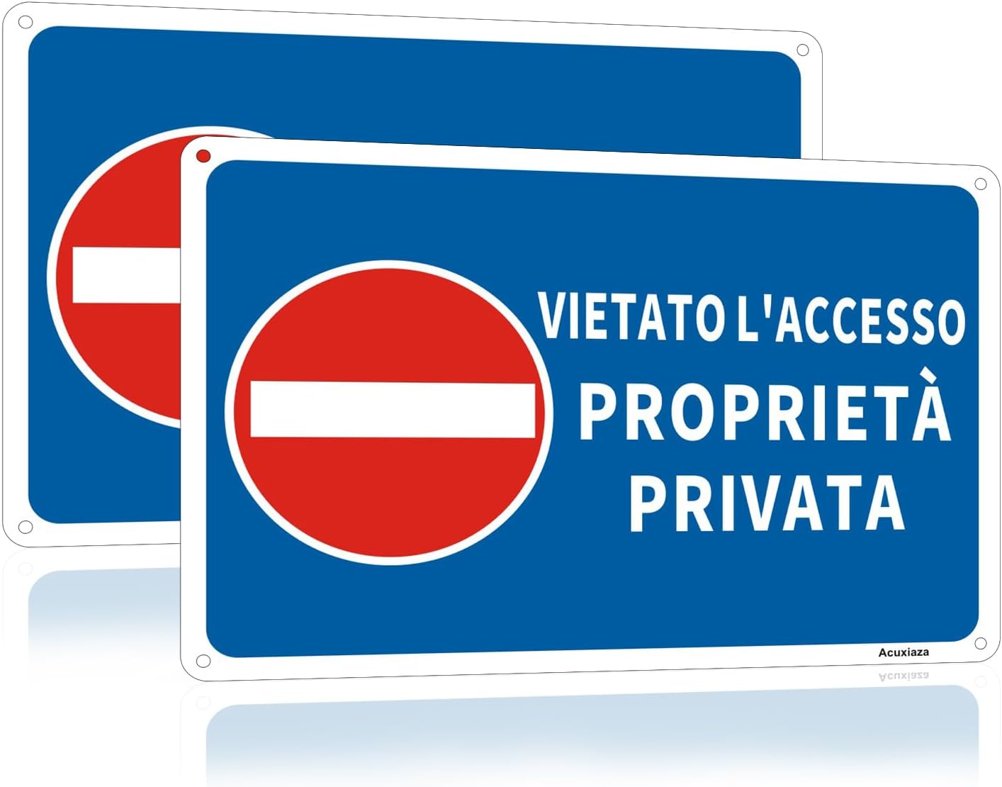 Insegne Alluminio Esterne Cartello Proprietà Privata 30x20 Cm