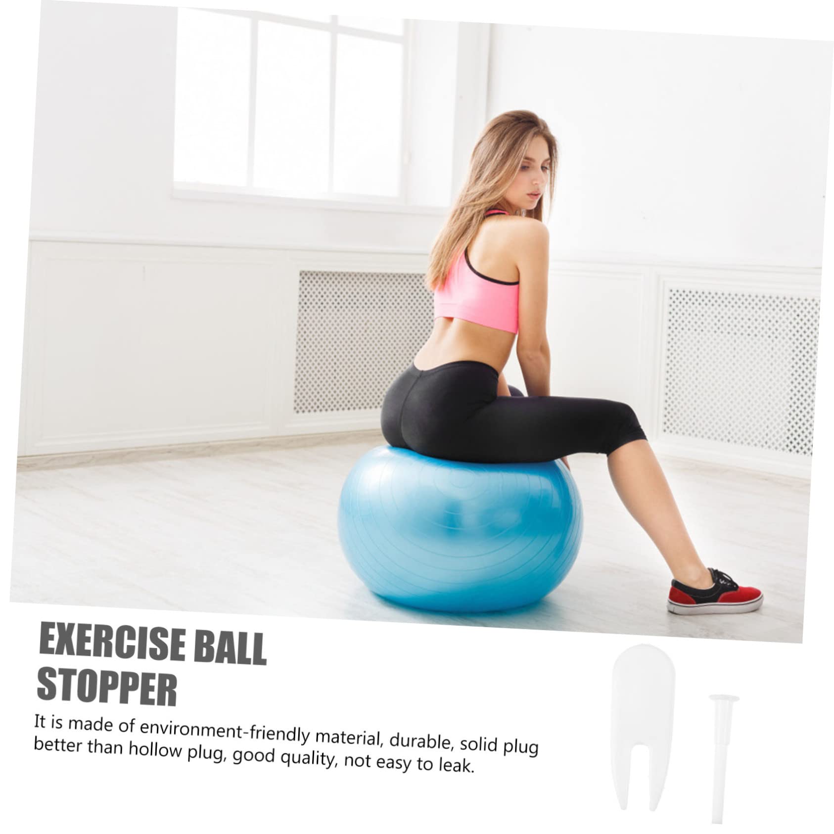 balacoo 6 Pack Air-Locked Hornball Plug Remover Exercise Ball Air Stopper for Yoga Fitness Pilates Balls