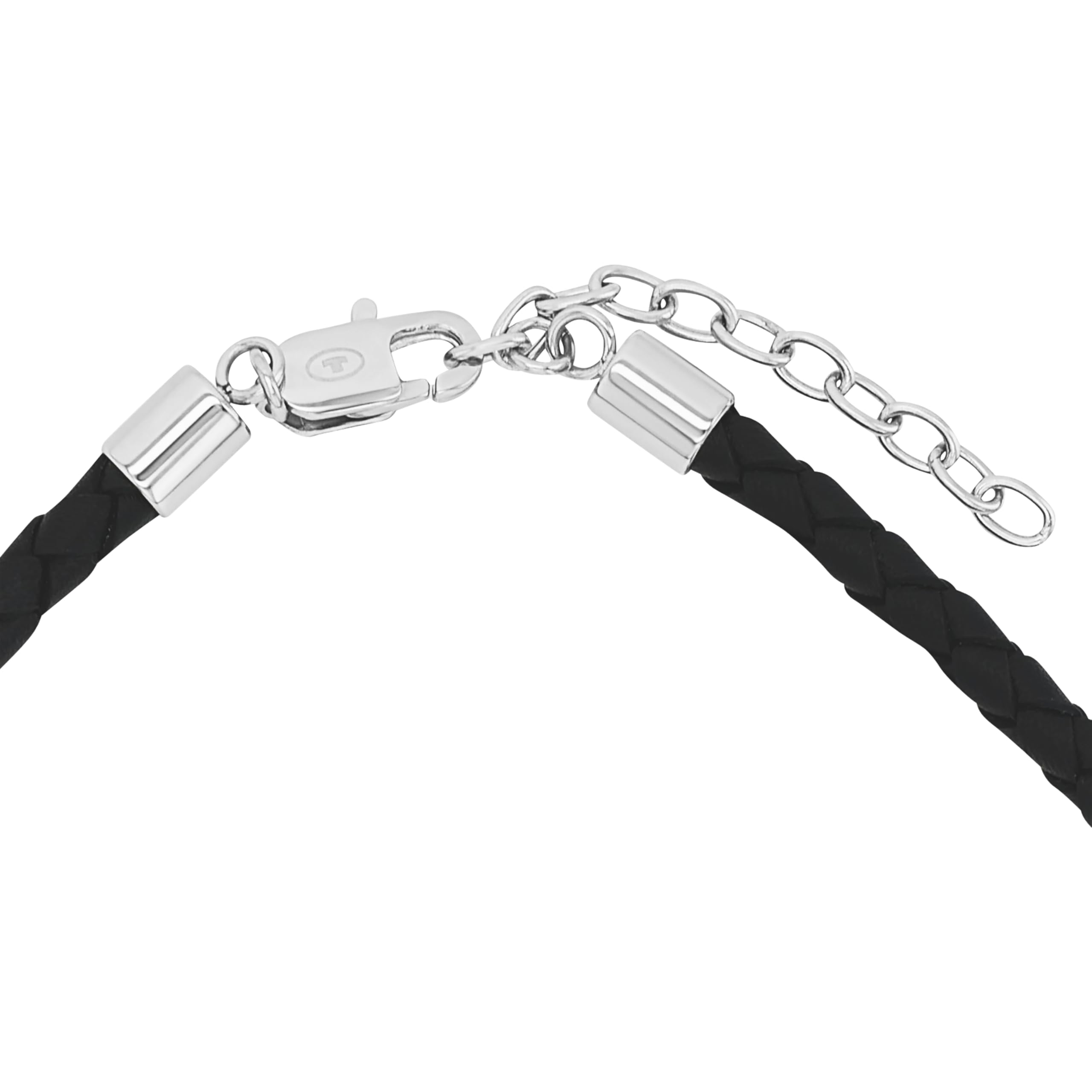 Tom Tailor Kette mit Anhänger für Herren, Edelstahl und Kautschuk und Leder, 47+5 cm, braun, Geschenkidee, Halsschmuck, Herrenschmuck, 2100702