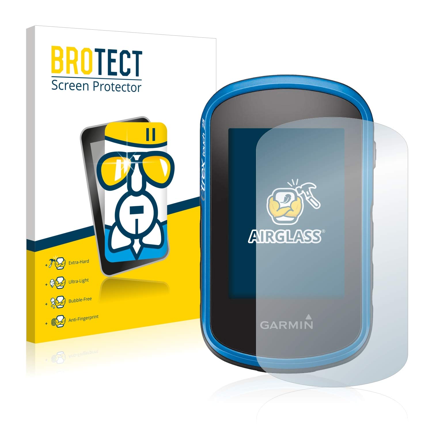 Brotect AirGlass 9H Per Garmin ETrex Touch 2025 – Vetro Ibrido Flessibile, Ultra-sottile E Antigraffio - 2