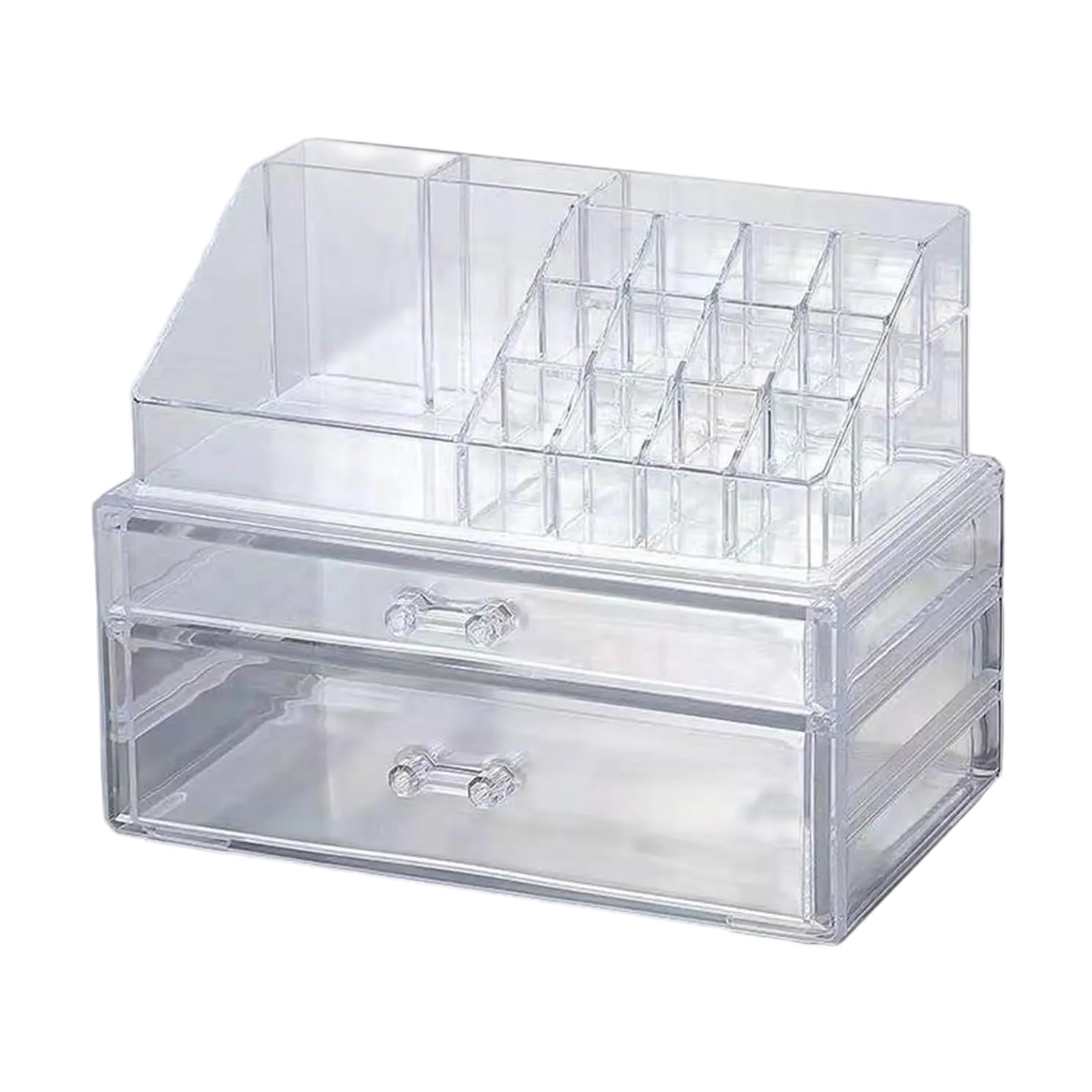 CAZSTYK Makeup Accessories Storage Box Space Saving Jewelry Organiser with Multiple Compartments for Easy Access Bathroom Countertop Organiser