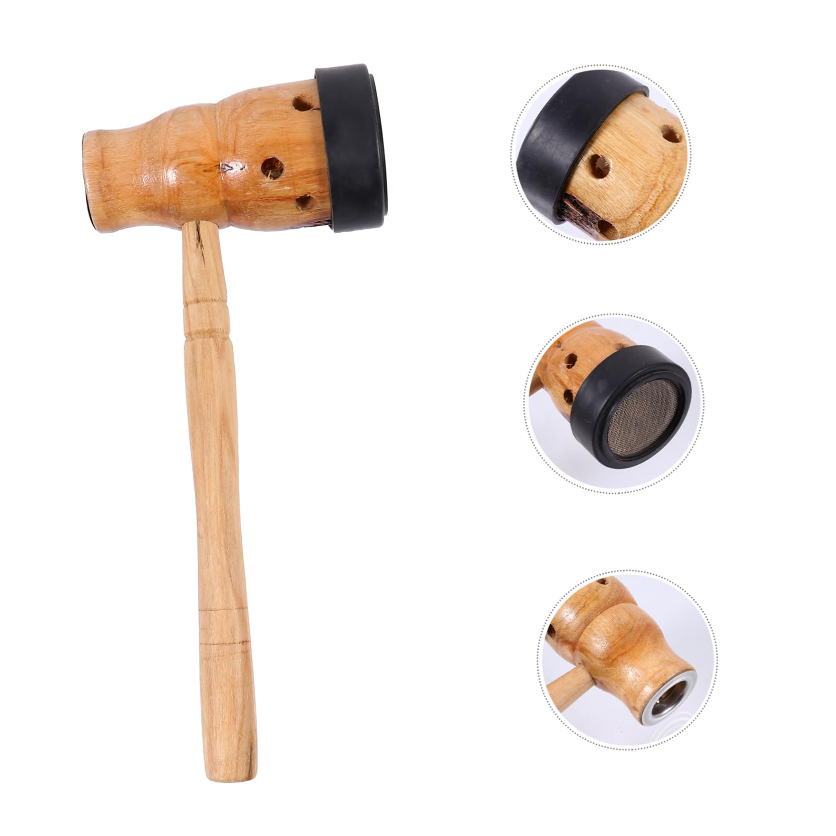 TOVINANNA 3 Pcs Moxibustion Device Moxa Moxibustion Tool Massagers Handheld Moxa Stick Cover Handheld Moxibustion Tool Moxa Burner Holder Gourd Massage Burner Handheld Massagers Wooden