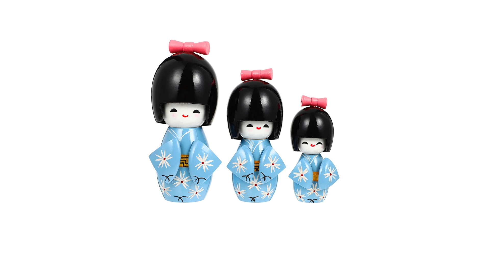 Amazon | VAABKL(みき) 日本人形 着物人形 コケシ人形 桜 こけし 木製