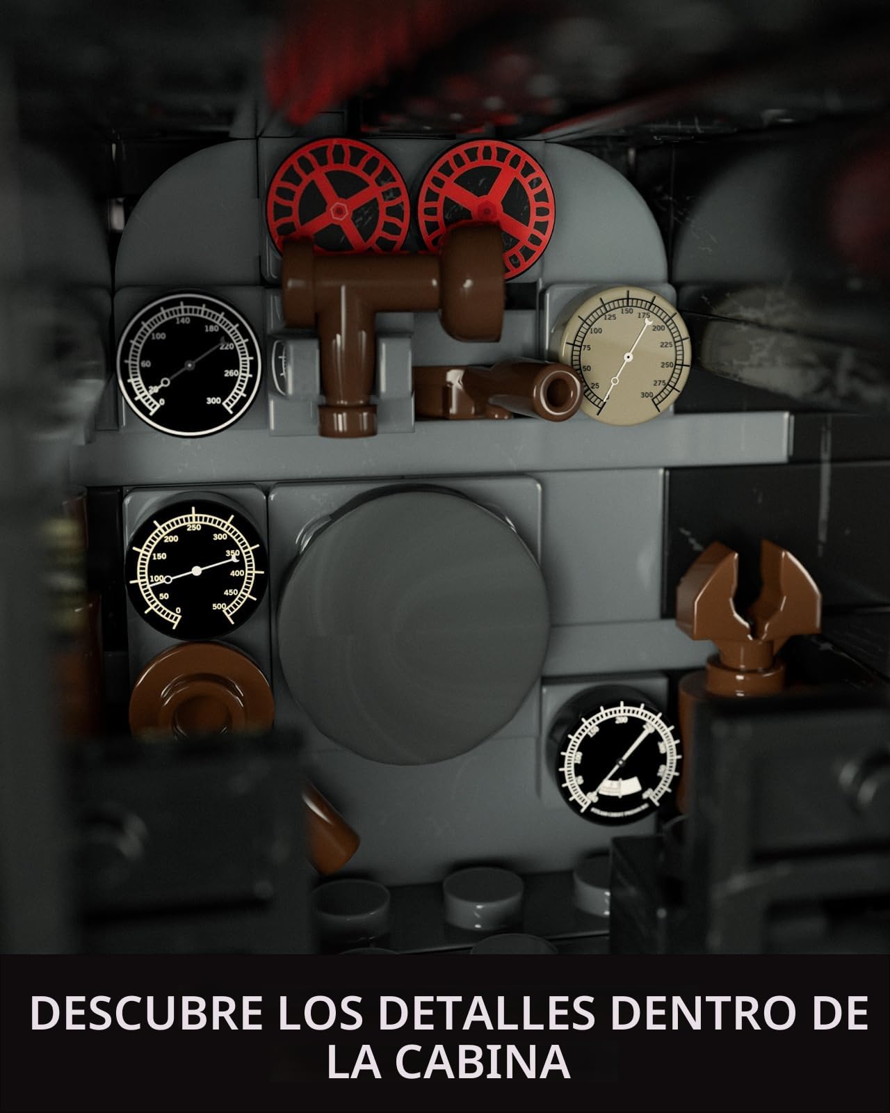 Nifeliz Tren 1225 Set de construcción de Tren para Adultos, Maqueta de Locomotora de Vapor, Decoración del Hogar y la Oficina, Regalos de Colección (1,587 Piezas, NF10323)