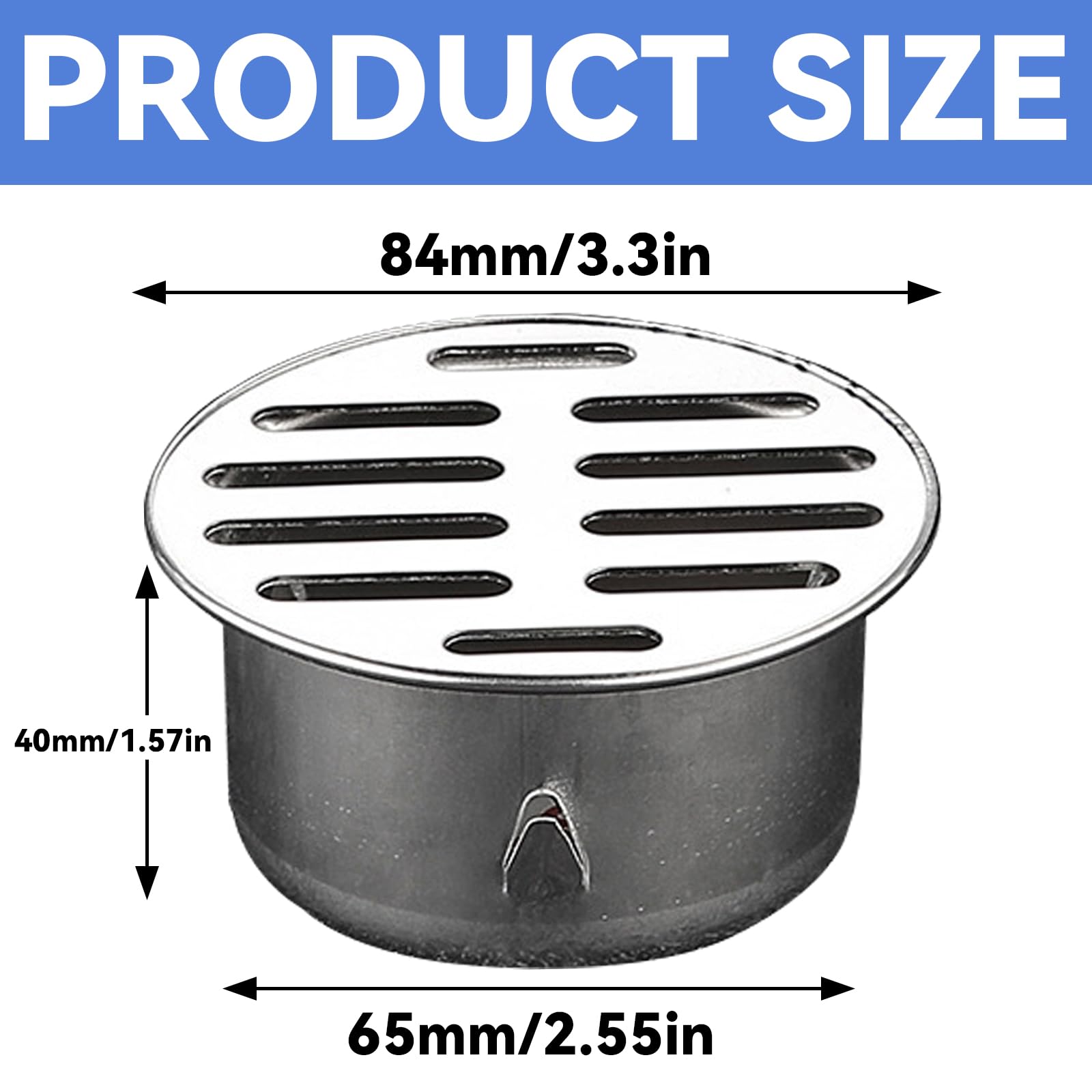 One Piece Useful Steel Anti Blocking Drain Cover Anti-clogging Floor Drain Outdoor Removable Round Floor Drain Cover for Bathroom Kitchen - Image 2