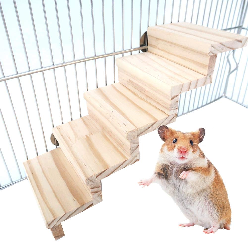 Buy Williamly Wooden Stairs For Hamster, Hamster Cage 5Steps Ladder