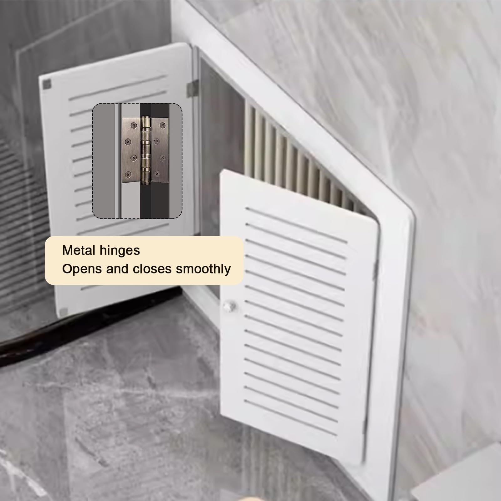 Rejilla de ventilación moderna de aluminio para oficina en casa y baño, elegante registro para dormitorio y sala de estar (90 x 130 cm) mejora el flujo de aire y la decoración