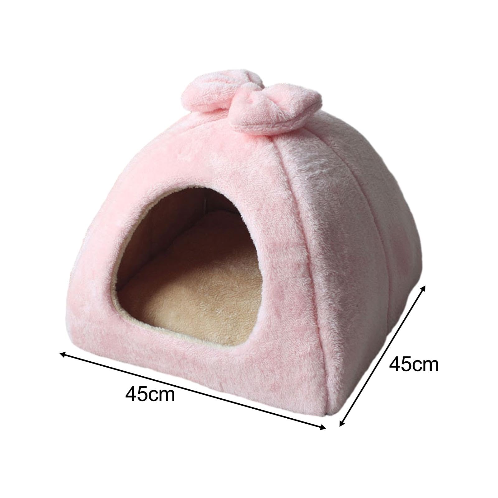 Hunde Und Katzenbett, Katzennest, Gemütliches Kissen für Drinnen, Selbstheizendes Katzennest, Haustierzelt, Höhlenbett für Hunde, 45cmx45cm
