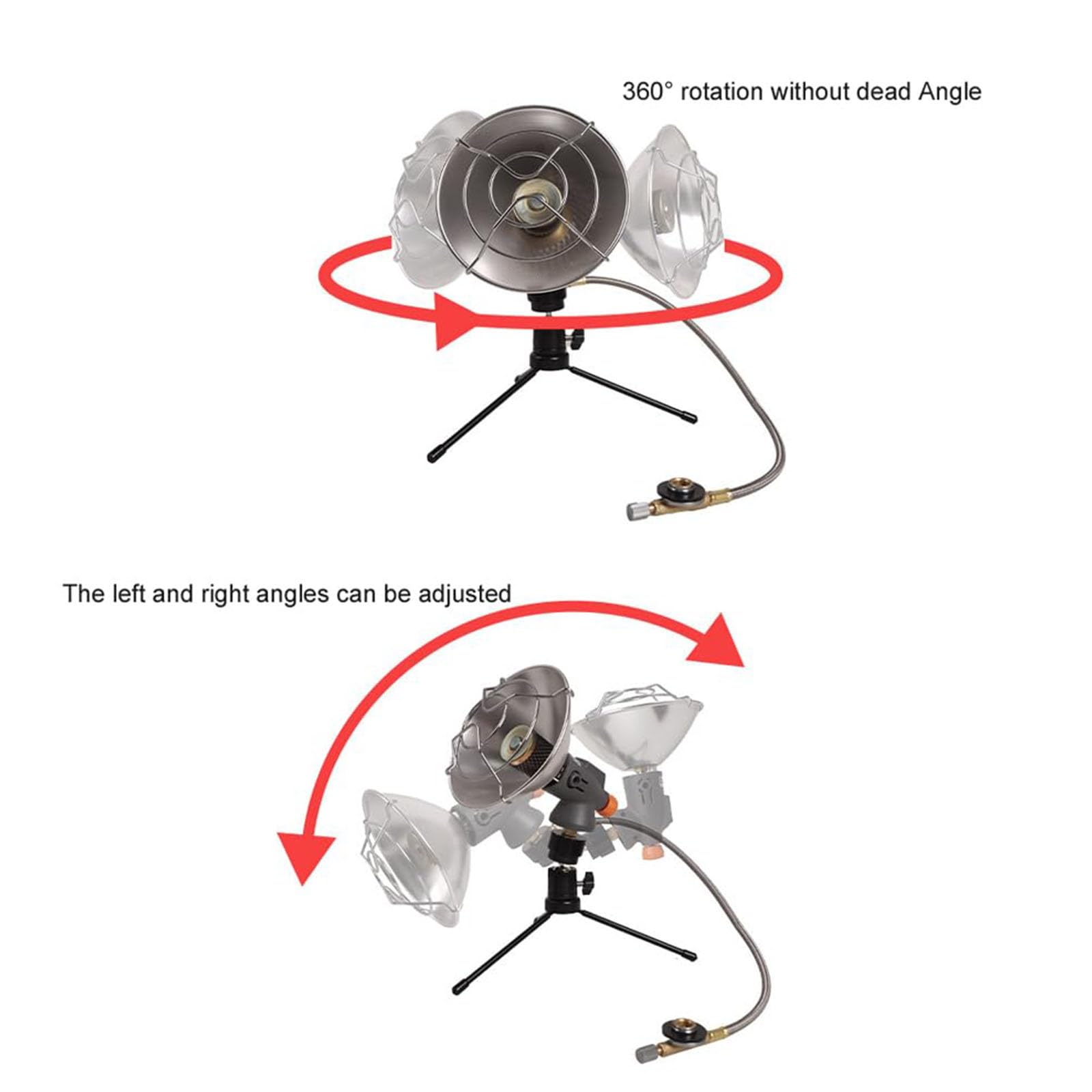 Trépied de Chauffage à gaz Portable d ' extérieur, Pliable pour réservoirs de gaz, pour Camping, randonnée, activité hivernale