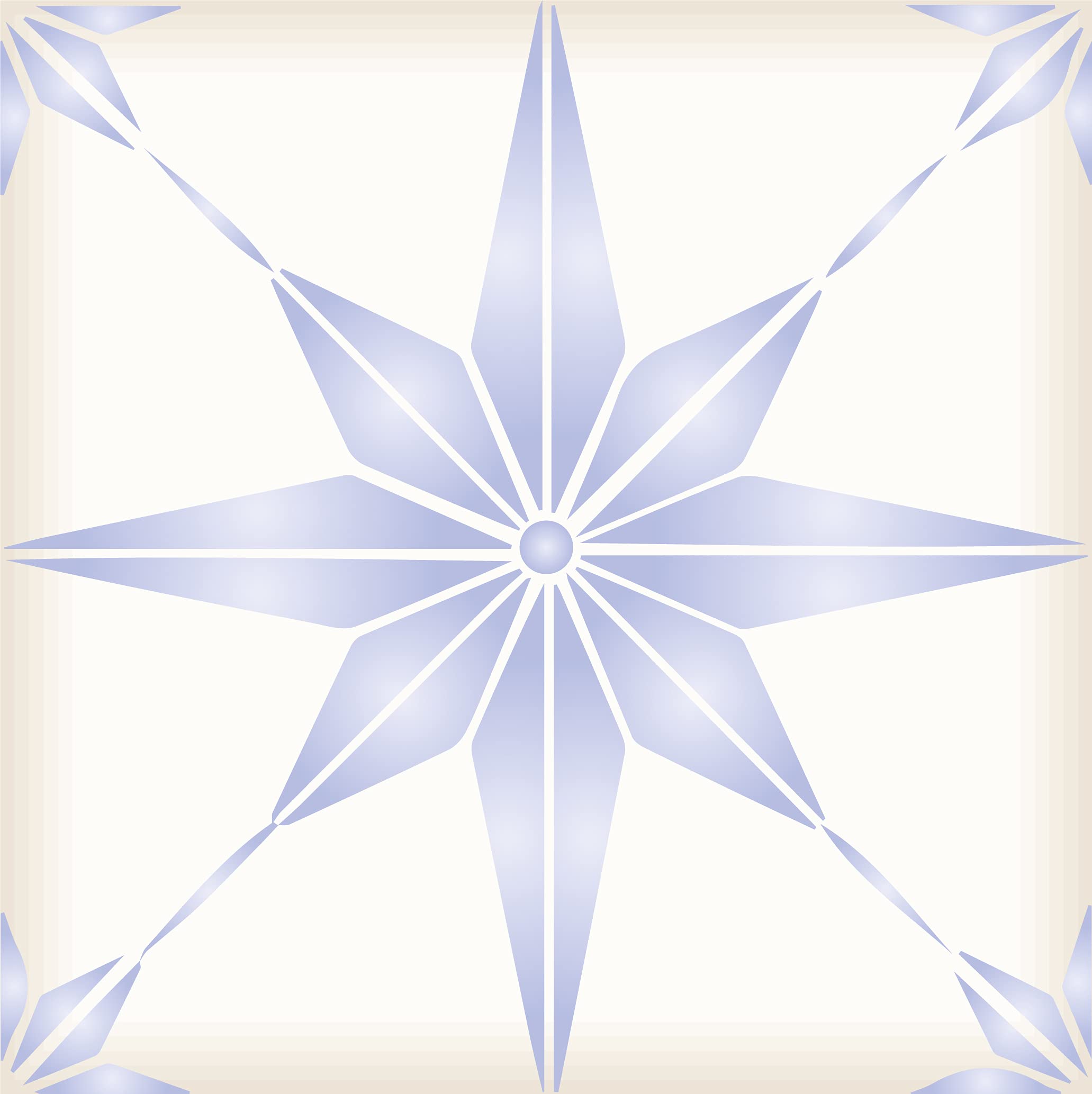 Tile Stickers by Mi Alma 24 pcs Talavera Wall Stencils Wall Stickers Peel and Stick Easy Application – Ideal for Bathroom, Kitchen Wall Tile Decals (Silver Star, 4x4 inch)