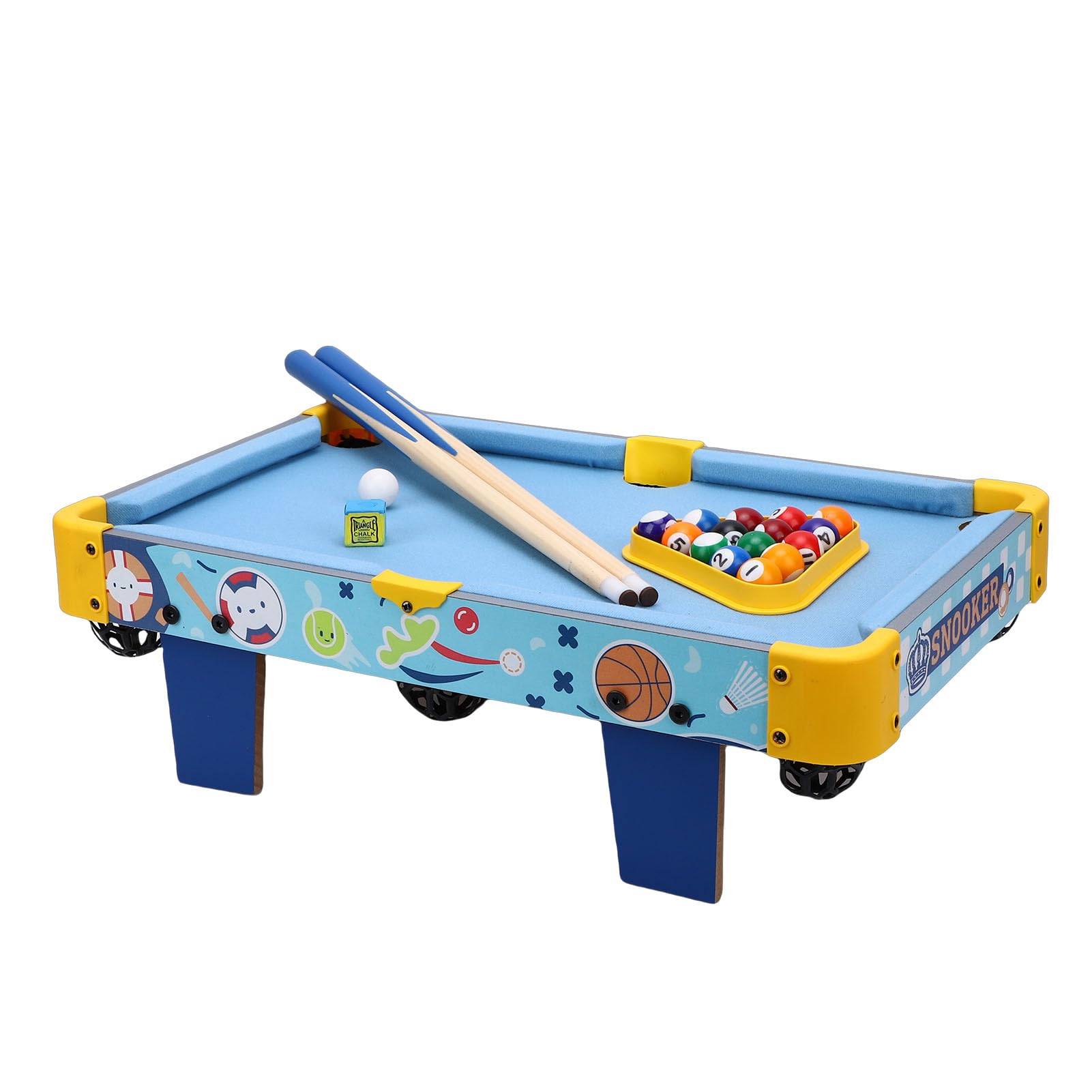 ASHATA Mini Table de Billard, Jeu de Billard de Bureau pour 2 Personnes, Construction Robuste pour Les Réunions de Famille, Jouet Portable pour Les Pique-niques et Les Jeux en Intérieur 20,08 X 12,6