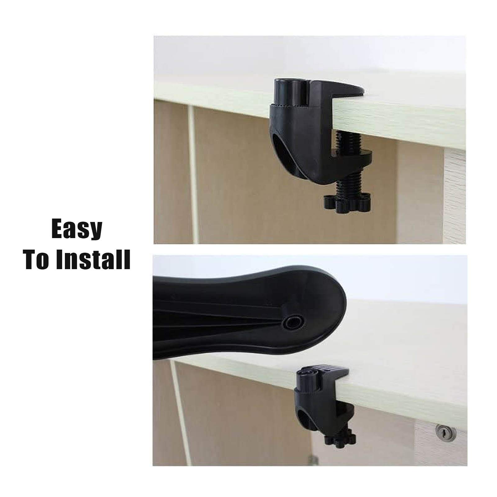 Reposabrazos ergonómico Ajustable para Ordenador, Alfombrilla giratoria para ratón, Soporte para reposamuñecas para Escritorio o Silla