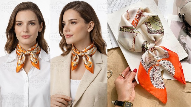 Buy Hodaqe Scarf for Women, Satin & Ice Silk Fashion Head Scarves