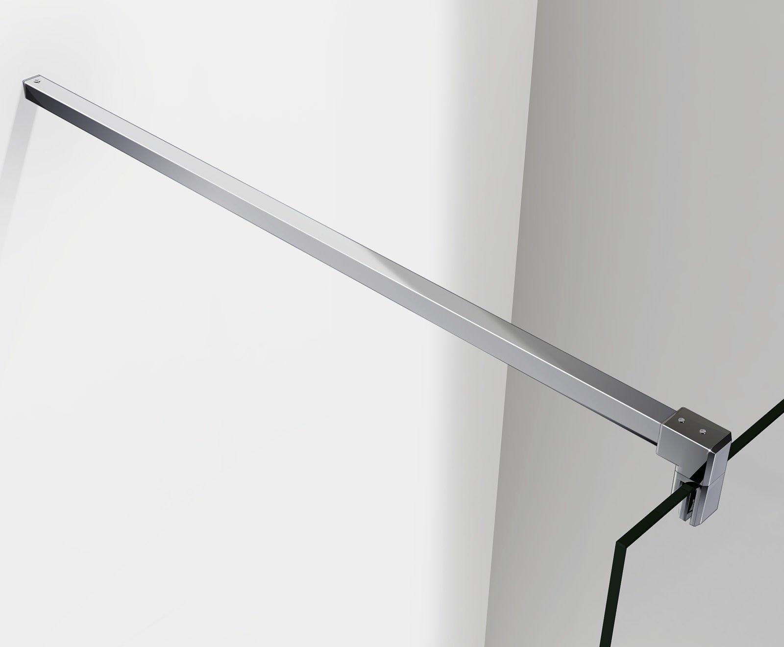 Paroi de douche 100x200cm verre anticalcaire cabine de douche à l'italienne avec barre de fixation 140 cm