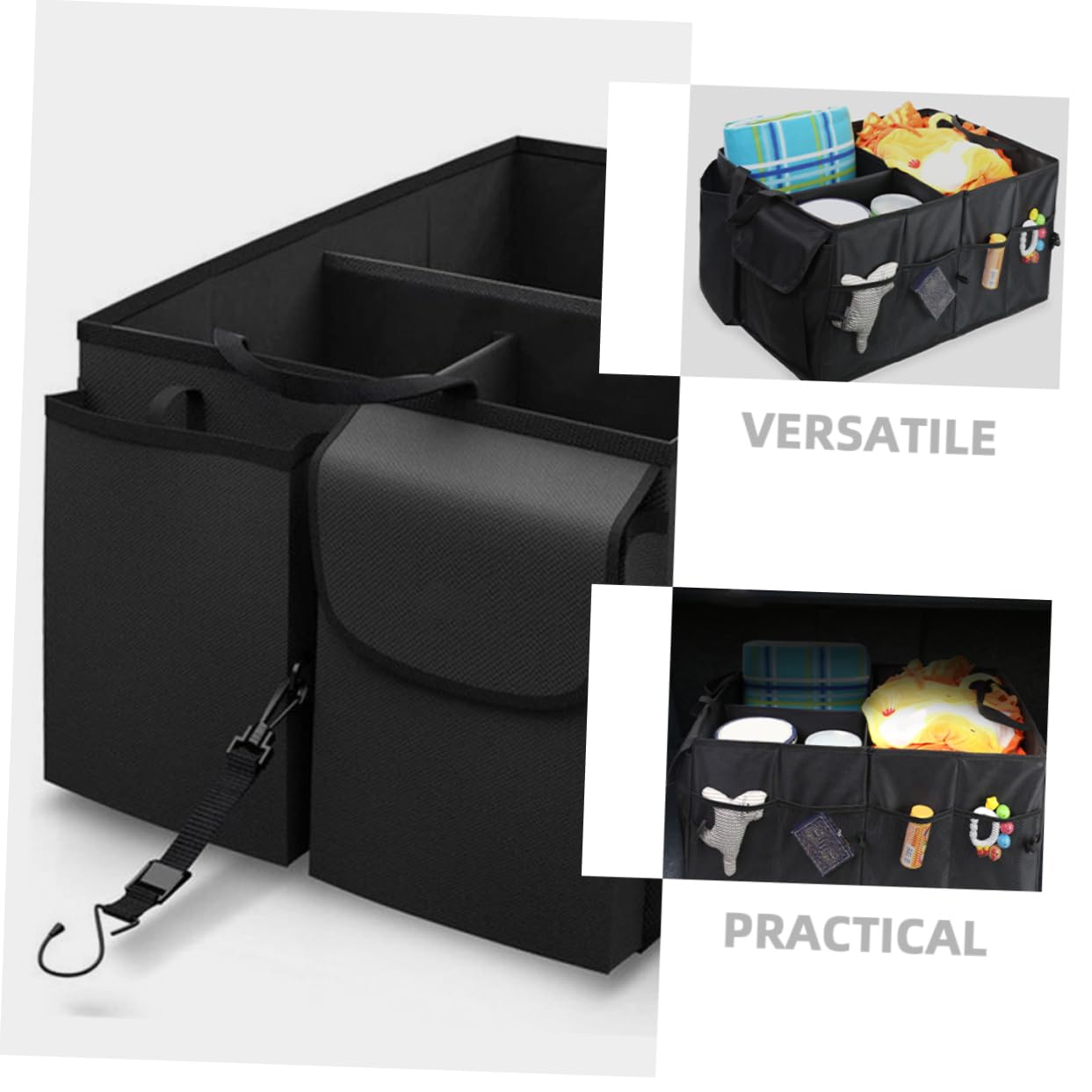 Kofferraum Organizer für Autos aus Oxfordstoff, Schwarz, Robust