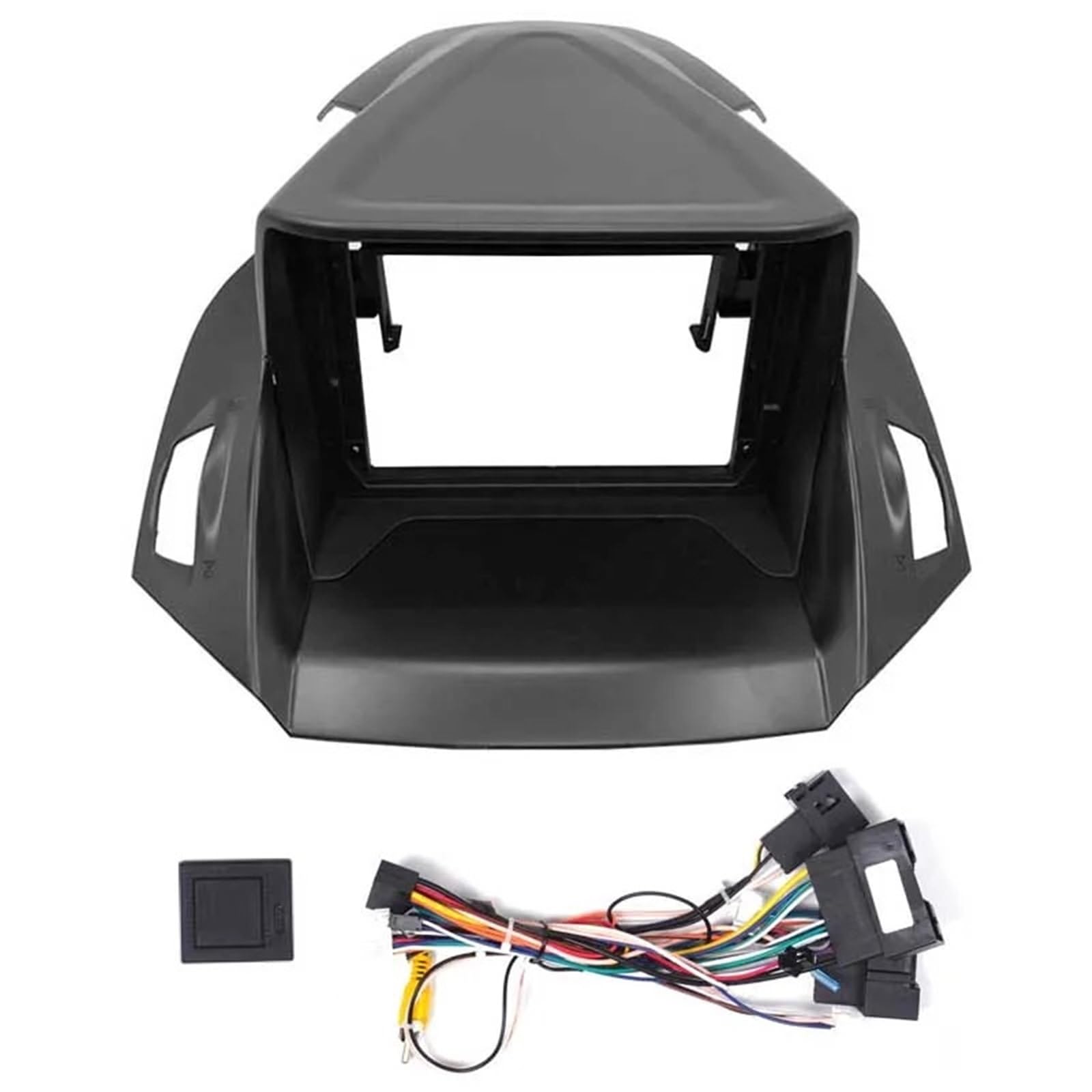 Cadre Façade Cache-Radio Façade de Tableau Bord pour autoradio 9 Pouces Compatible avec Ford C-Max Kuga Escape 2012+ - Kit Cadre et façade Montage pour | Fascia cable canbus L