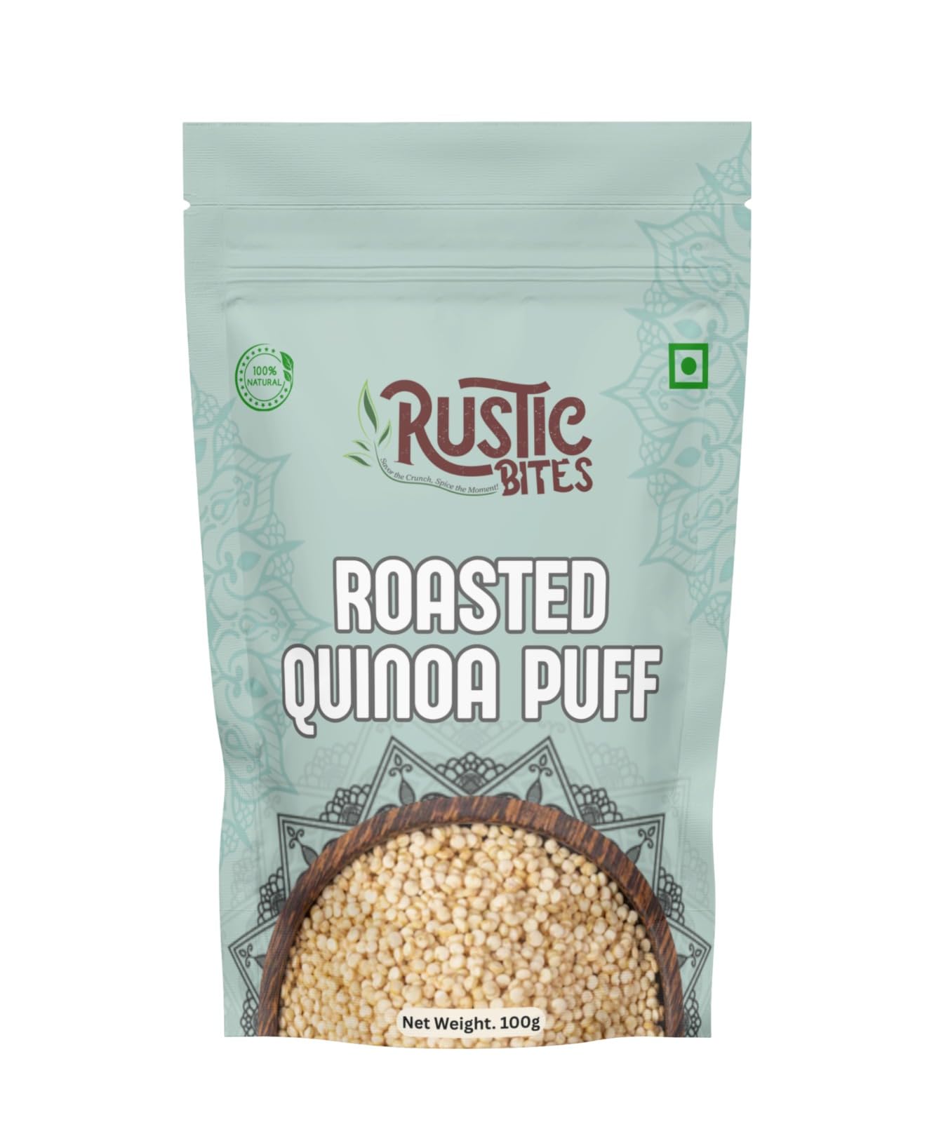 RUSTIC BITES Roasted Quinoa Puffs | Roasted Healthy Snacks | Seed Snaack | Crispy Puffed Snacks | Protein Puffs | Rich in Nutrients & Gluten Free | Diet Snackss | 100gm-image-16