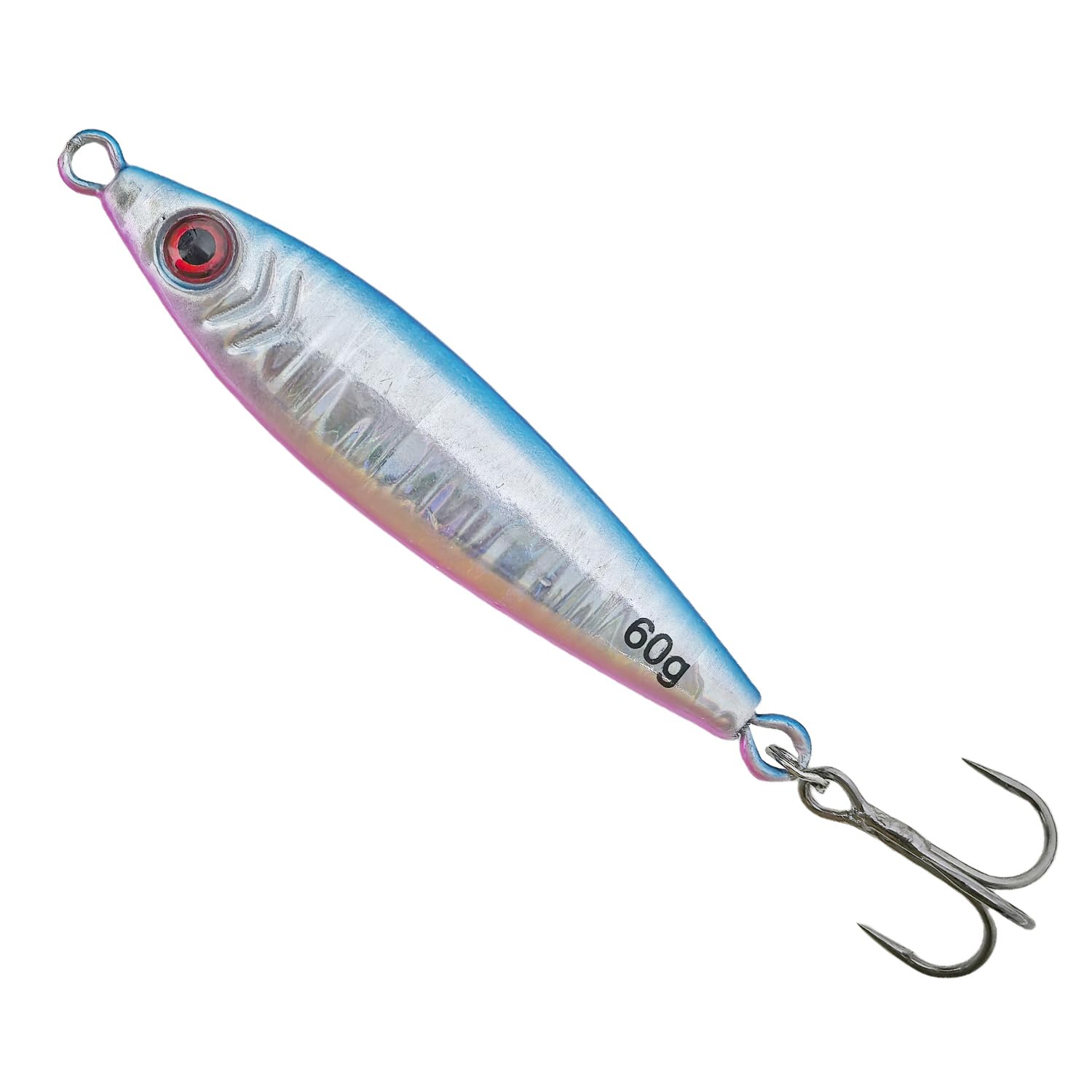 60G Metal Heavy Fishing Lure Sea Trout Jig Spinner Sinking Pike Bass Pollock Pollock Boat Trawler Beach Casting Long Cast Heavy Sprat Hard Cod Crank Holographic Blue Shiny Minnow Spoon Trebble Hook