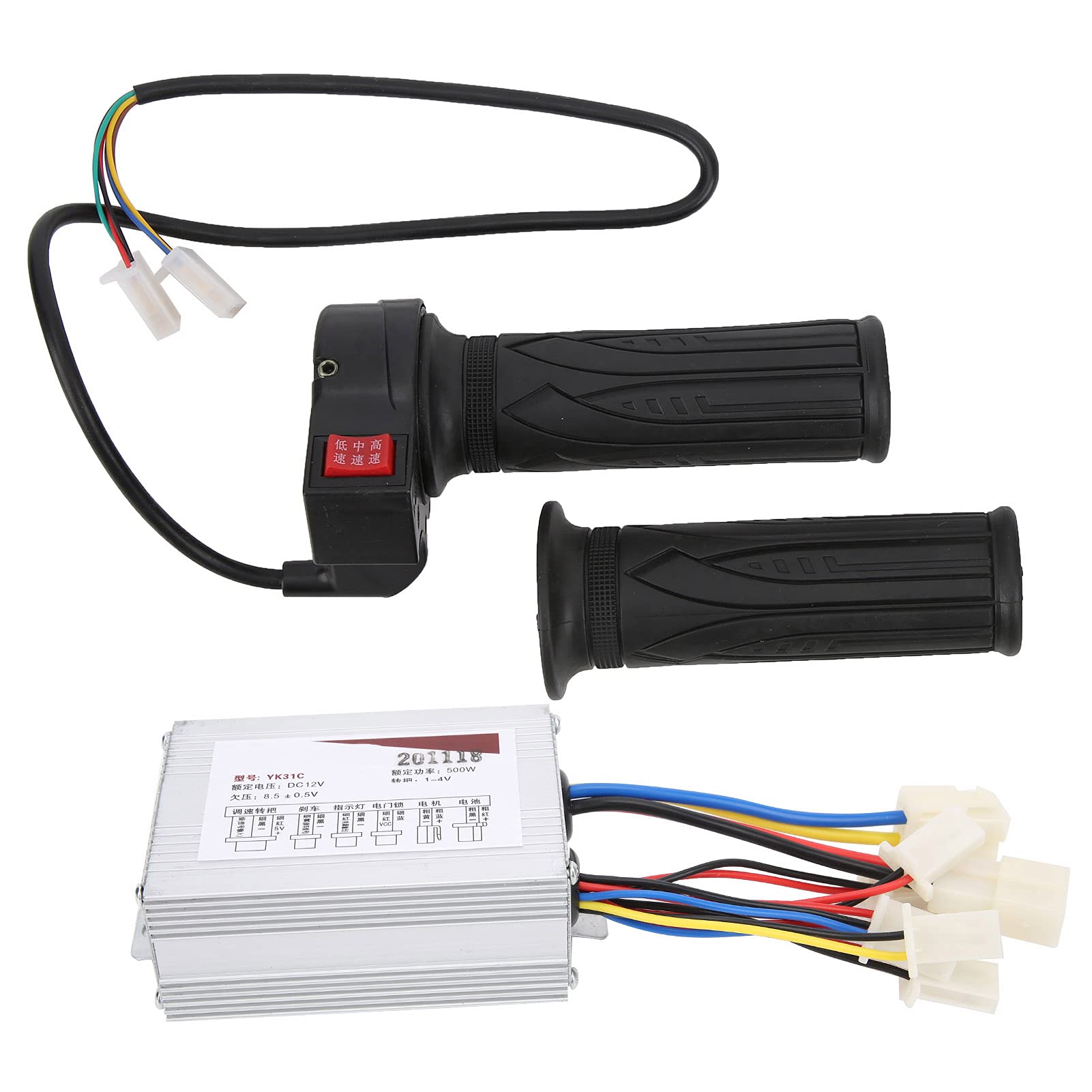 Poignées d'accélérateur de vélo 12v 500w, contrôleur de Brosse, poignée à 3 Vitesses, Accessoire de vélo électrique