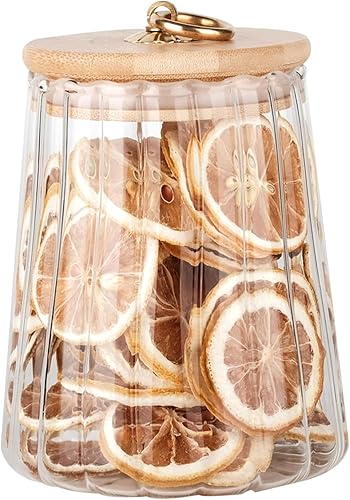 IZEJAZT Tanque de almacenamiento irregular (ovalado), tarro de almacenamiento hermético de vidrio, recipiente de vidrio decorativo de pétalos con