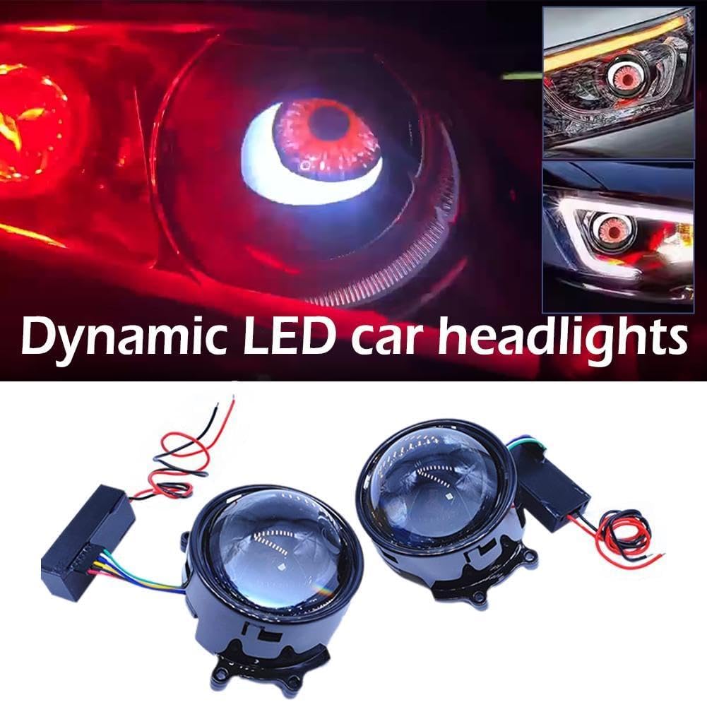 フォグランプダイナミックデビルズアイ LEDライト 2PCS 12V-36V フォグランプダイナミックデビルズアイ LEDライト 2PCS 12V-36V