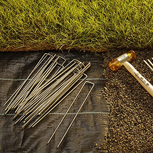 GardenMate 25 Galvanised Steel Wire Ground Anchors 200 mm Long 25 mm Wide Diameter 3.8 mm Flat Head for Hard and Soft Floors - Image 3