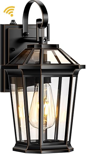 Miniatura 9 de VIANIS Iluminación de pared exterior del anochecer al amanecer, aplique de pared exterior impermeable de oro negro para casa, 100% aluminio