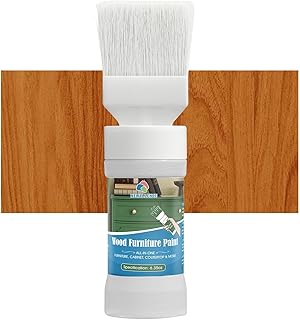 Wood Grain Furniture Paint for Cabinets, Doors, Tables, Chairs and Dressers All In One Refinishing Matte Wood Paint Kit Water-Based No Need Prime No Varnish Easy to Use 6.35oz-1 Pack (Teak)