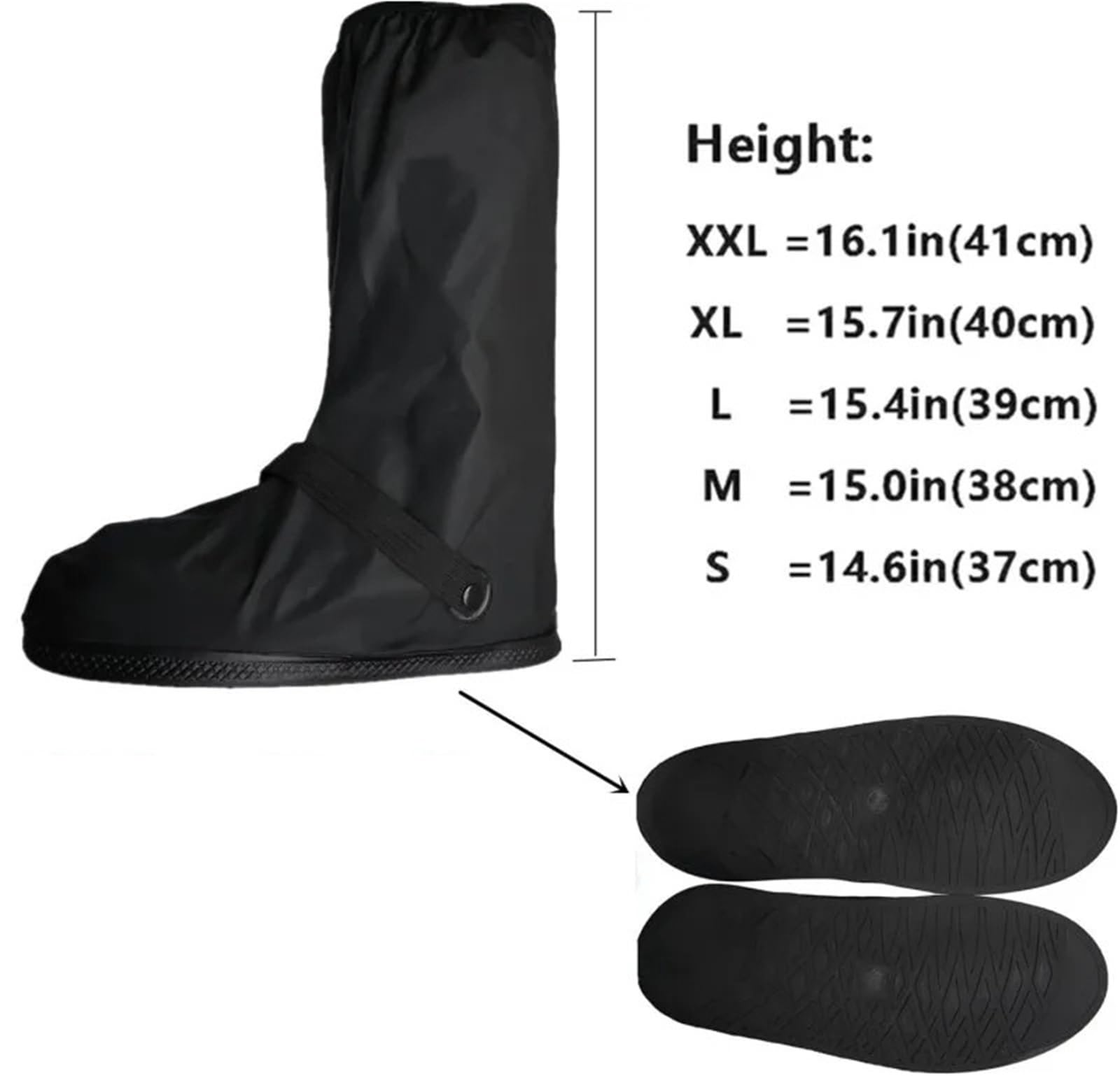 2 pares de cubiertas impermeables for zapatos, Botas lluvia plegables, aislamiento reflectante for exteriores, for caza, ciclismo, nieve y días lluviosos para Protección