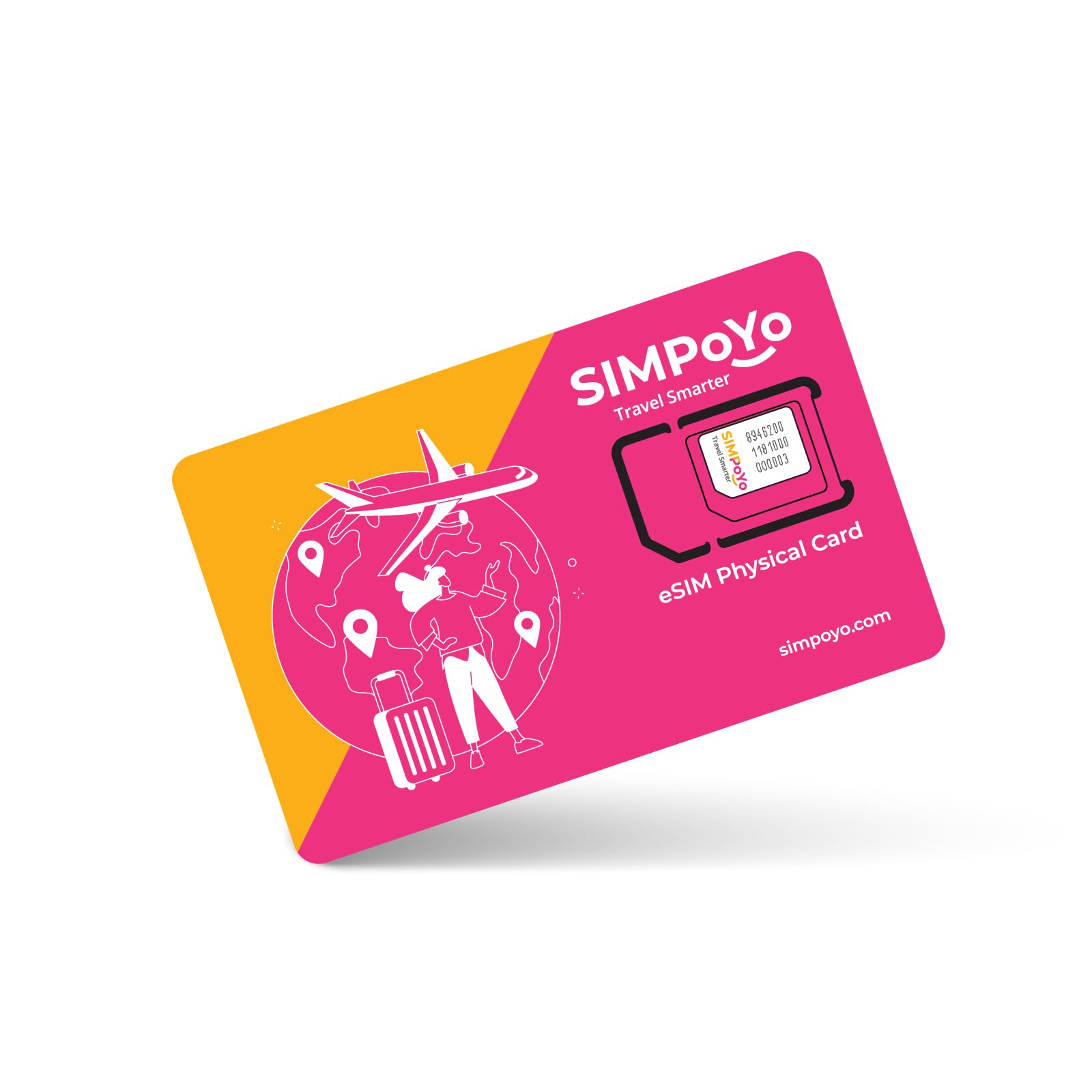Physical eSIM Card For GL.iNet Router Only - Travel eSIM With Global 4G / 5G Networks, Free 1GB For US/EU+100MB Global Data, Physical Activation, Tethering, Data Only, Perfect For International Travel