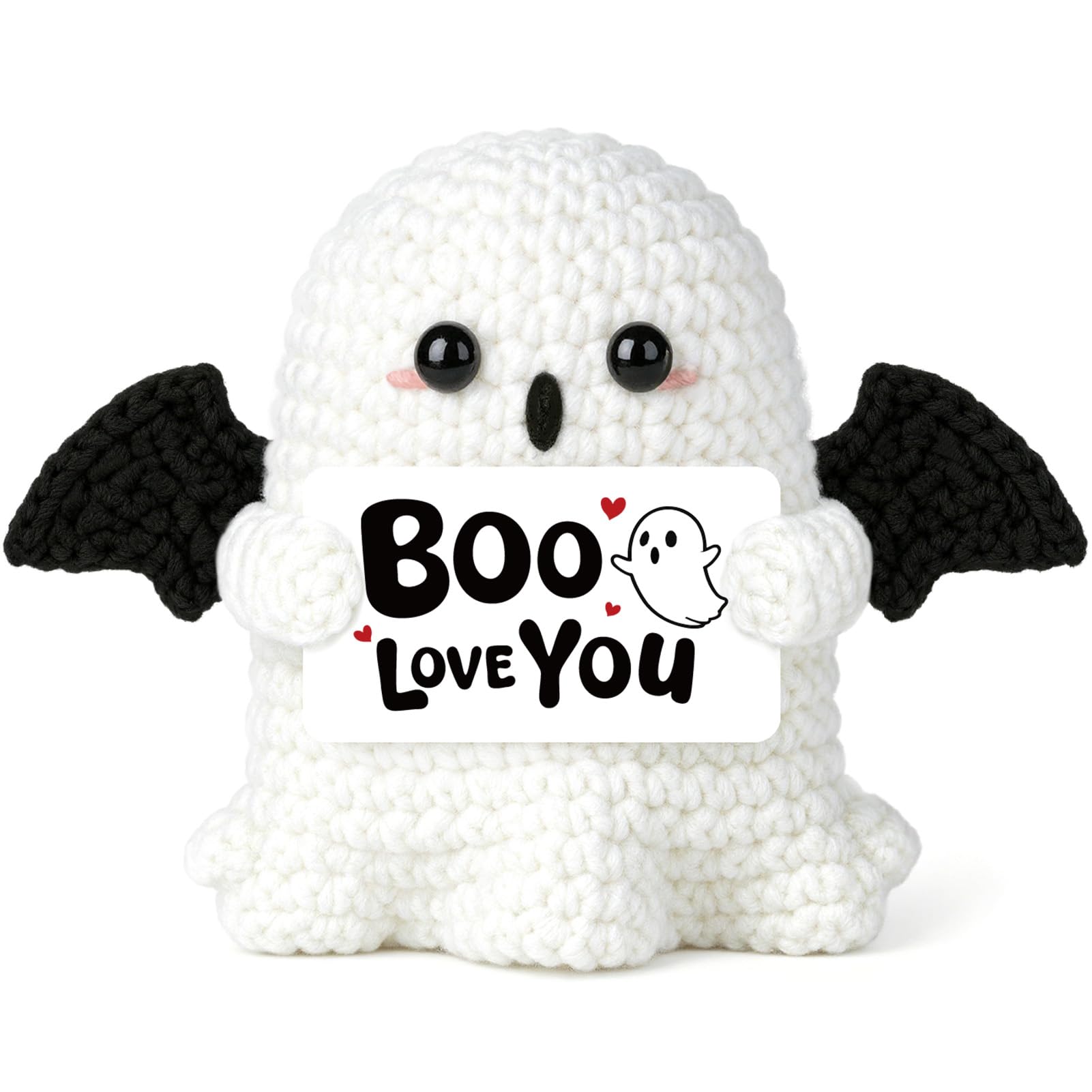 CheriGift Gifts for Him Her Couple, Handmade Crochet Ghost with Wings