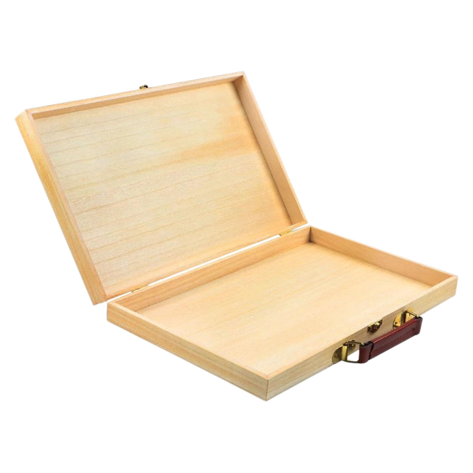 ljhnba Portable Wooden Painting Box for Artists Students Handheld Paint Tool Case for Canvas Paper Oil Paints and Art Brushes Multi Compartment Painting Box Art Class Rudiments