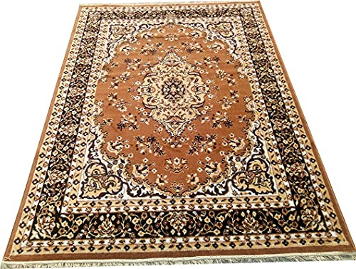 Image of Soft Washable Beautiful Acrylic Rugs for Home Decor Living Room 6x8 feet (180 x 235 CM) Gold